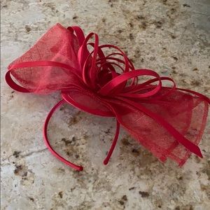 Elegant Red Fascinator Headband